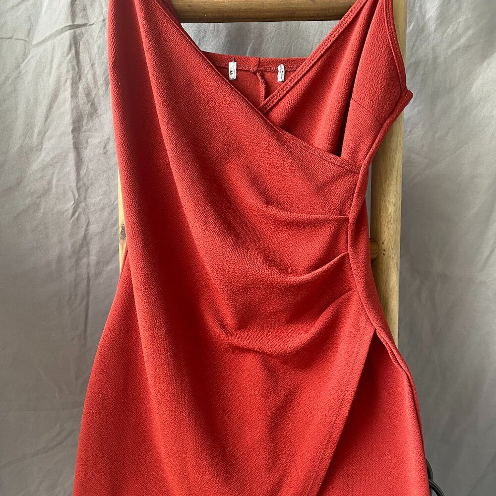 Women's Burnt/Dark Red Mini Dress, Size Medium